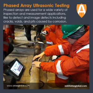 PAUT - detect and image defects including cracks, voids and pits caused by corrosion