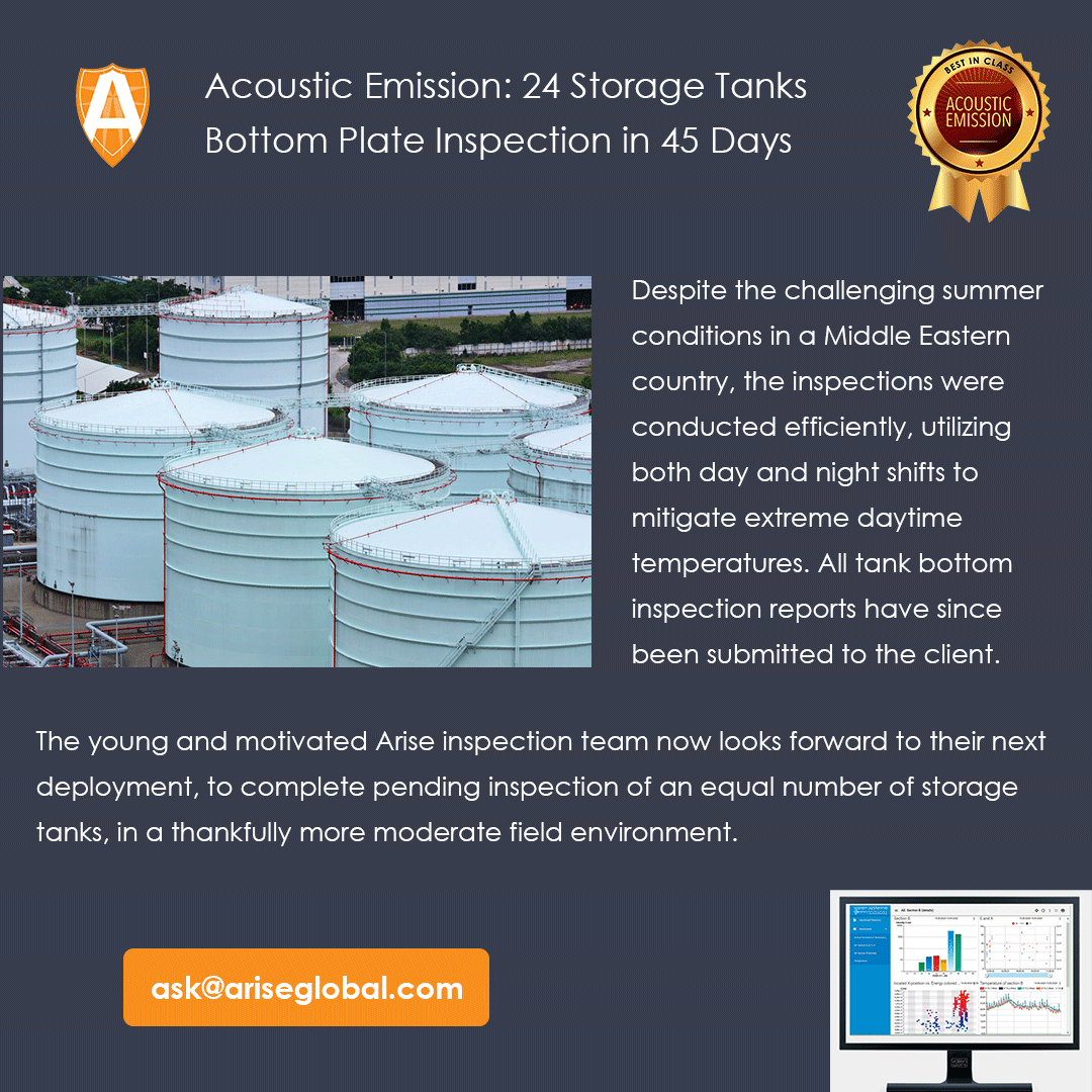 22 Acoustic Emission 24 Storage Tanks Bottom Plate Inspection in 45 Days 2